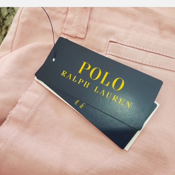 POLO RALPH LAUREN MEN'S STRAIGHT FIT FLAT FRONT 7" INSEAM PINK SHORTS 40 $98 NWT - Picture 7 of 8